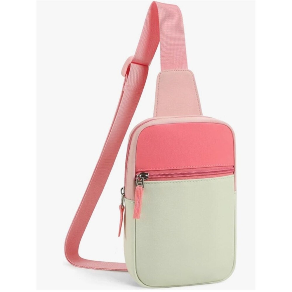 Amazon Colorblock Crossbody Bag - Pink & Cream